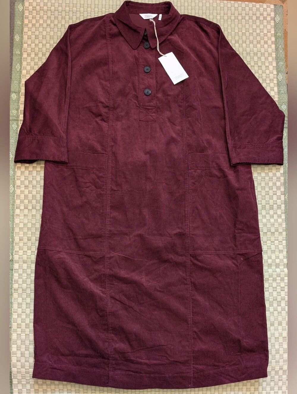 NWT Toast Organic Cord Tunic Dress Beetroot Women's Size Large
